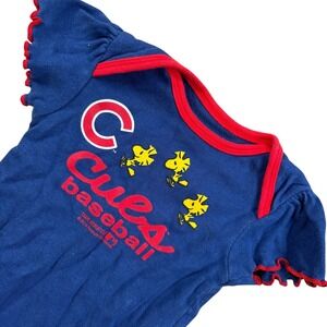 Chicago Cubs MLB 6/9M Peanuts Baseball‎ Bodysuit Charlie Brown snoopy